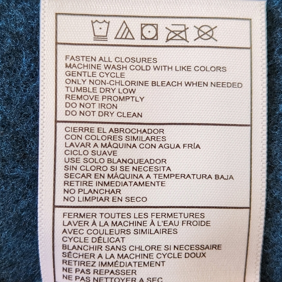 Canada Weather Gear Jacket Cozy Hooded Sweater Fleece Zip Up Blue Black Small - Picture 12 of 16